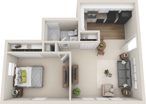 1 Bed 1 Bath Cottonwood B Remodel