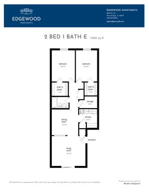 2 Bed 1 Bath E