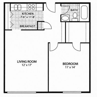 1 Bed 1 Bath Mid-Rise B