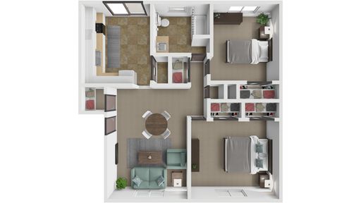 2 Bed 1 Bath Floor Plan - Newly Renovated! – photo 1