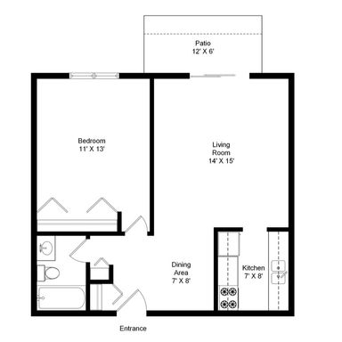 1 Bed 1 Bath C W/D – photo 1