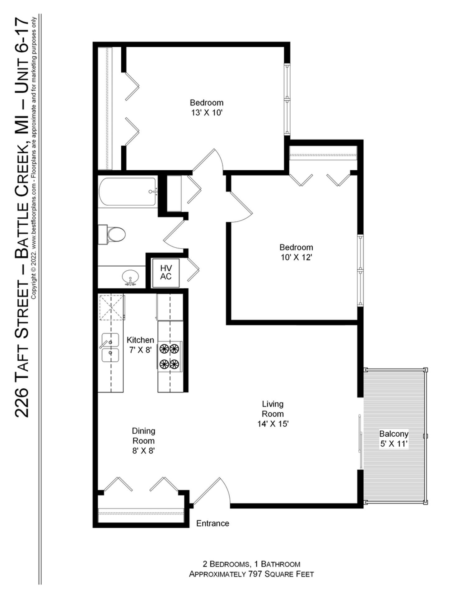 Battle Creek Apartment: 226 Taft St