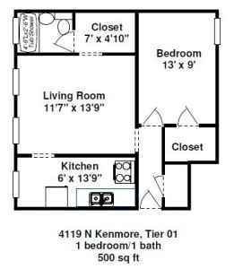 Chicago Apartment: 4119 N. Kenmore Ave