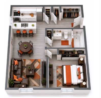 Hampshire Grove Classic 1BR - 605 sqft - 1st Floor
