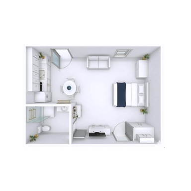 Large Studio Suite – Spacious Solo ($650/mo)