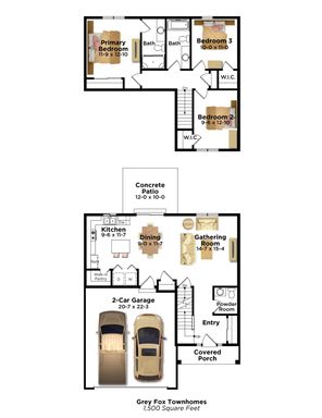 3 Bedroom / 2.5 Bathroom Townhome