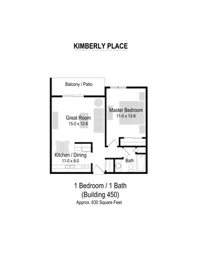 1 Bed / 1 Bath Apartment