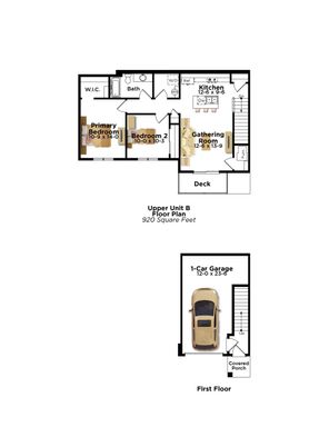 2 Bedroom / 1 Bathroom Apartment