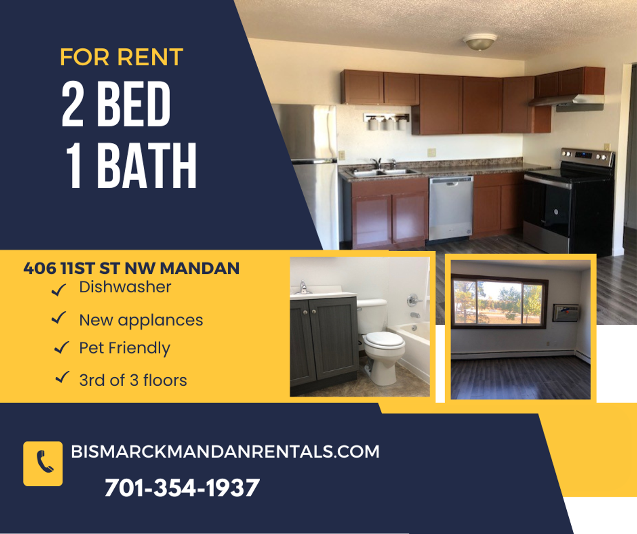 Mandan Apartment: 406 17th St NW