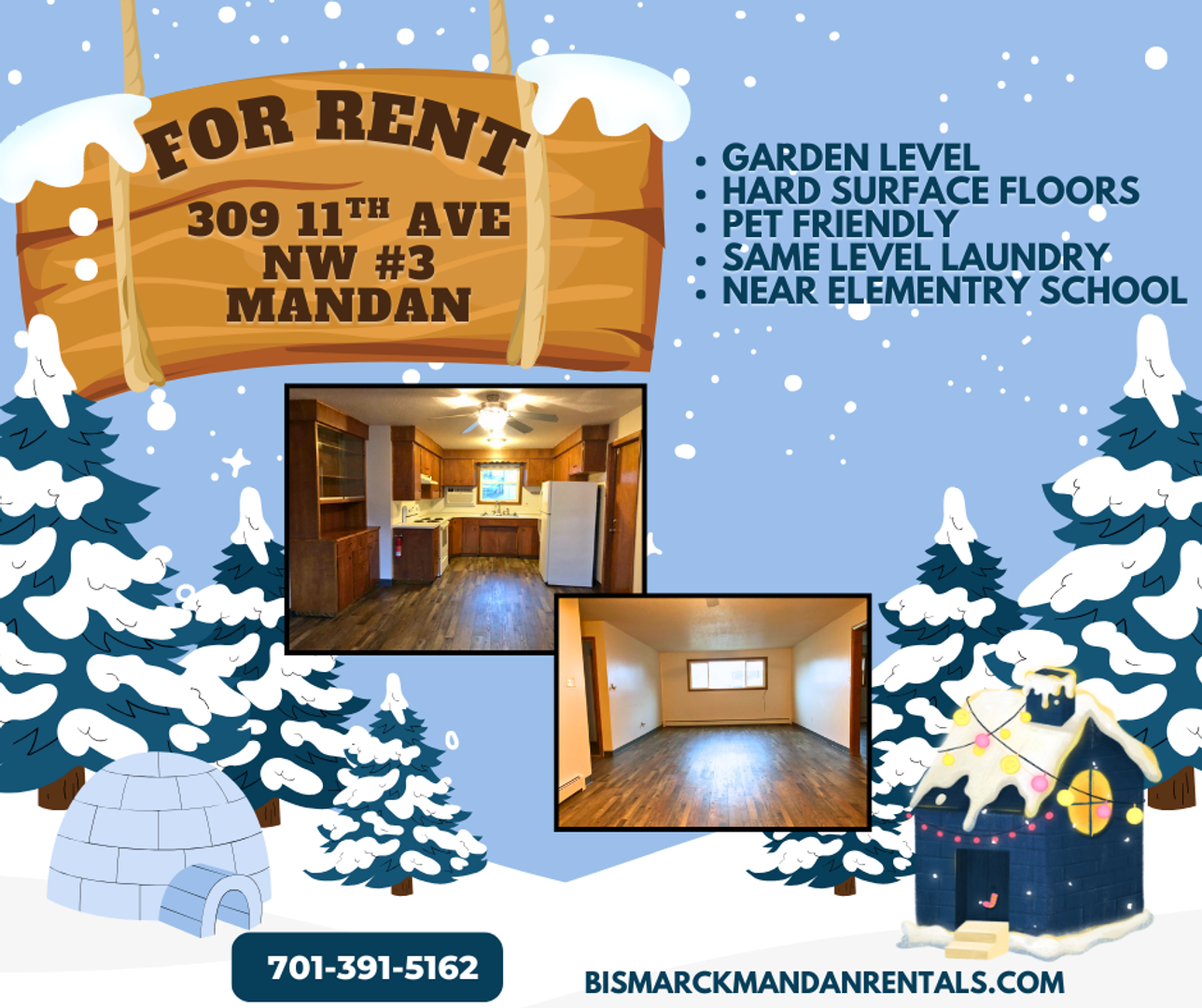Mandan Apartment: 309 11th Avenue NW