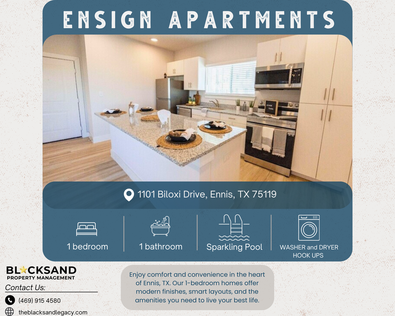 Ennis Apartment: 1101 Biloxi Drive
