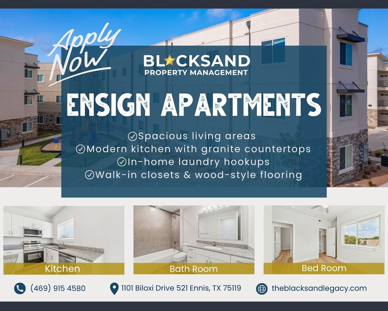 Ennis Apartment: 1101 Biloxi Drive