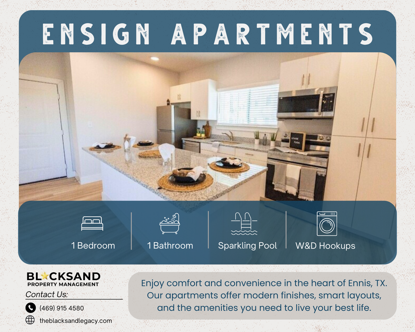 Ennis Apartment: 1101 Biloxi Drive