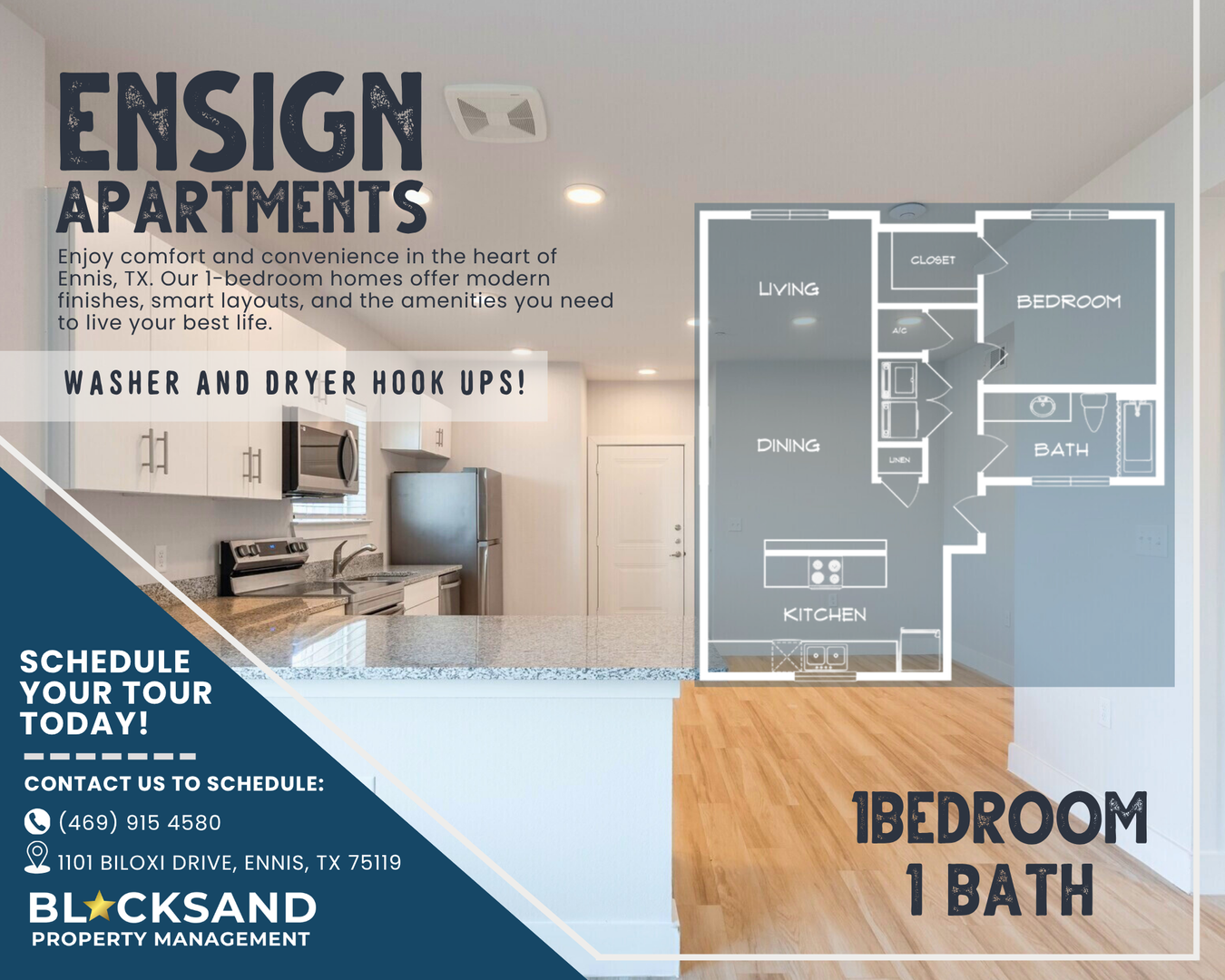 Ennis Apartment: 1101 Biloxi Drive