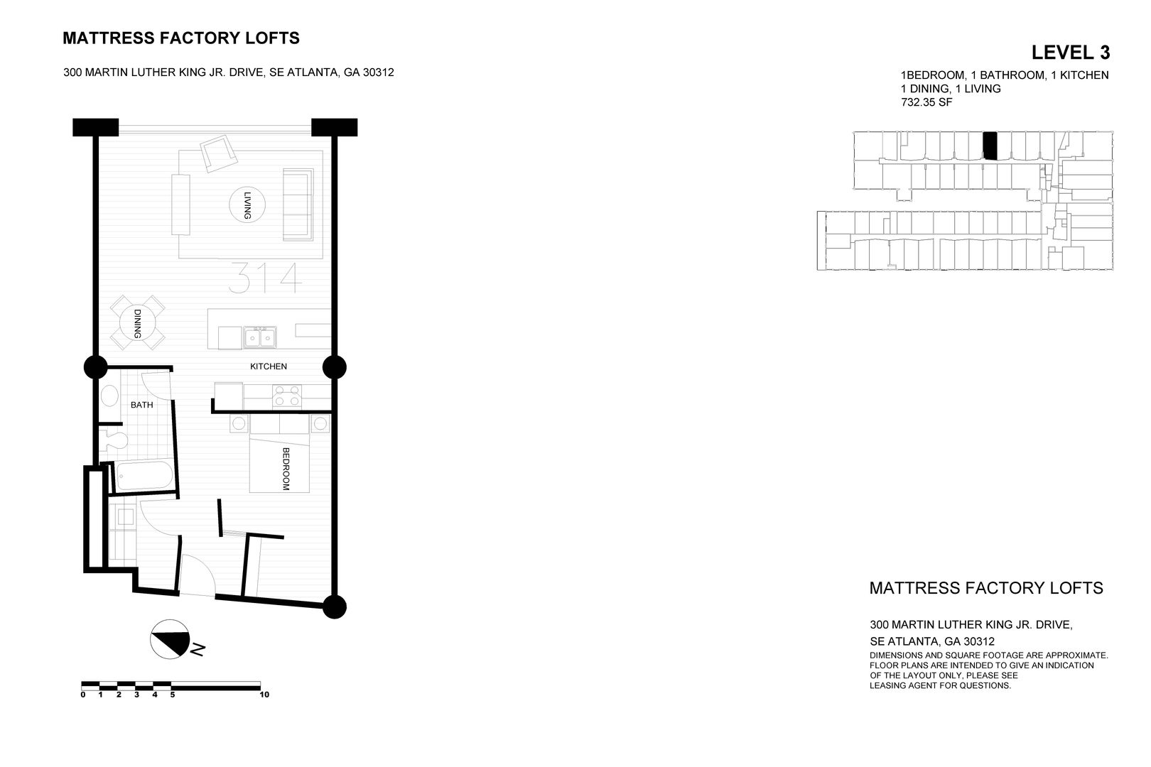ATLANTA Apartment: 300 Martin Luther King Jr Dr SE
