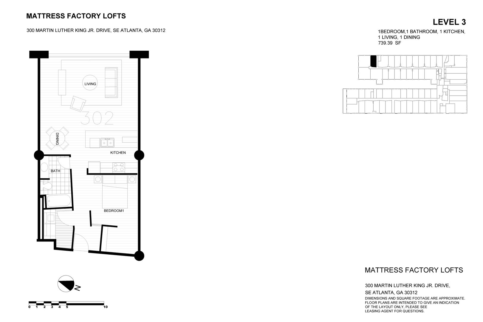 ATLANTA Apartment: 300 Martin Luther King Jr Dr SE