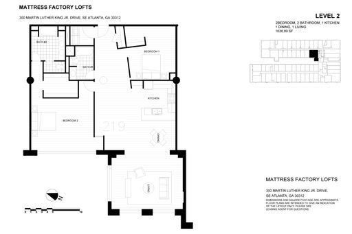 2 Bedroom Rental – 300  Martin Luther King Jr DrSE, 300-219, Atlanta, GA 30312