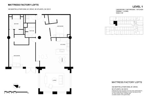2 Bedroom Rental – 300 Martin Luther King Jr Dr SE, 300-103, Atlanta, GA 30312