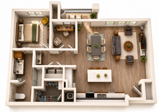 A5 - One Bedroom One Bathroom | 1,006 Sq. Ft. – photo 1