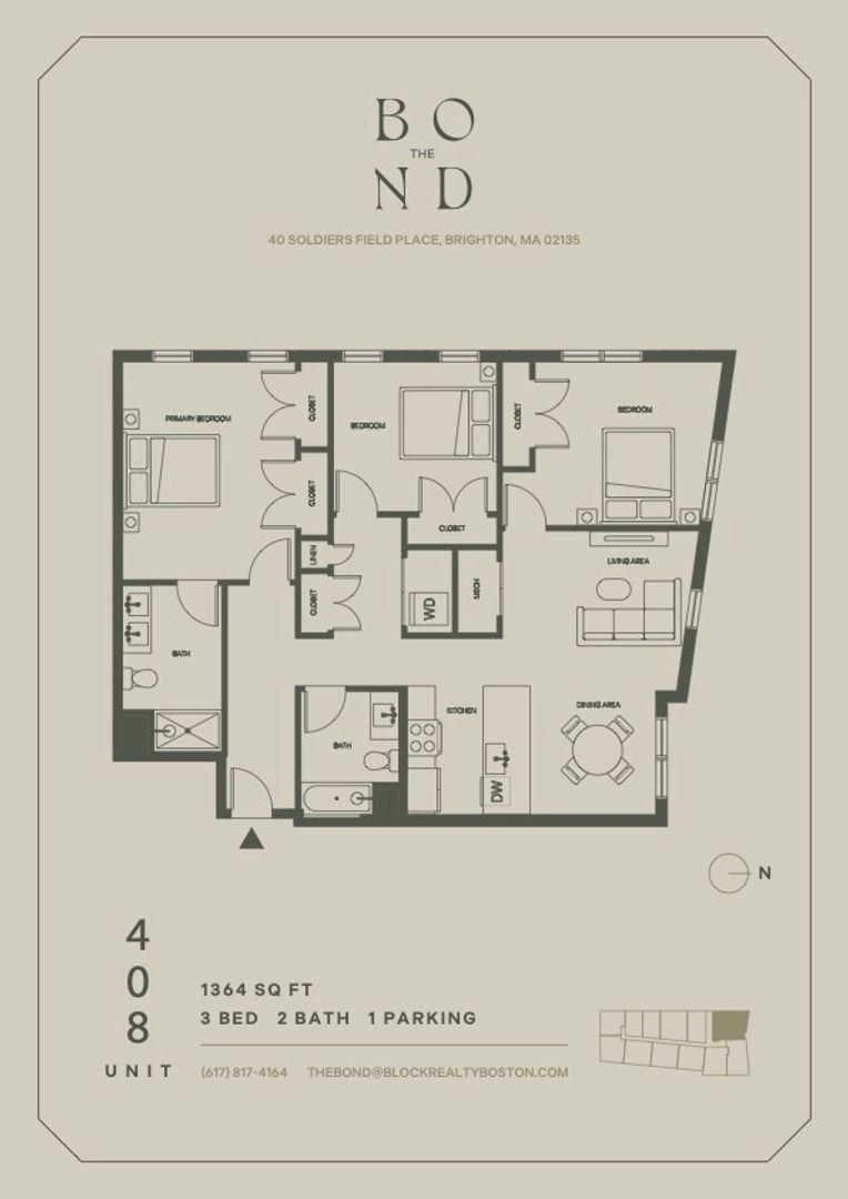 Brighton Apartment: 40 Soldiers Field Place