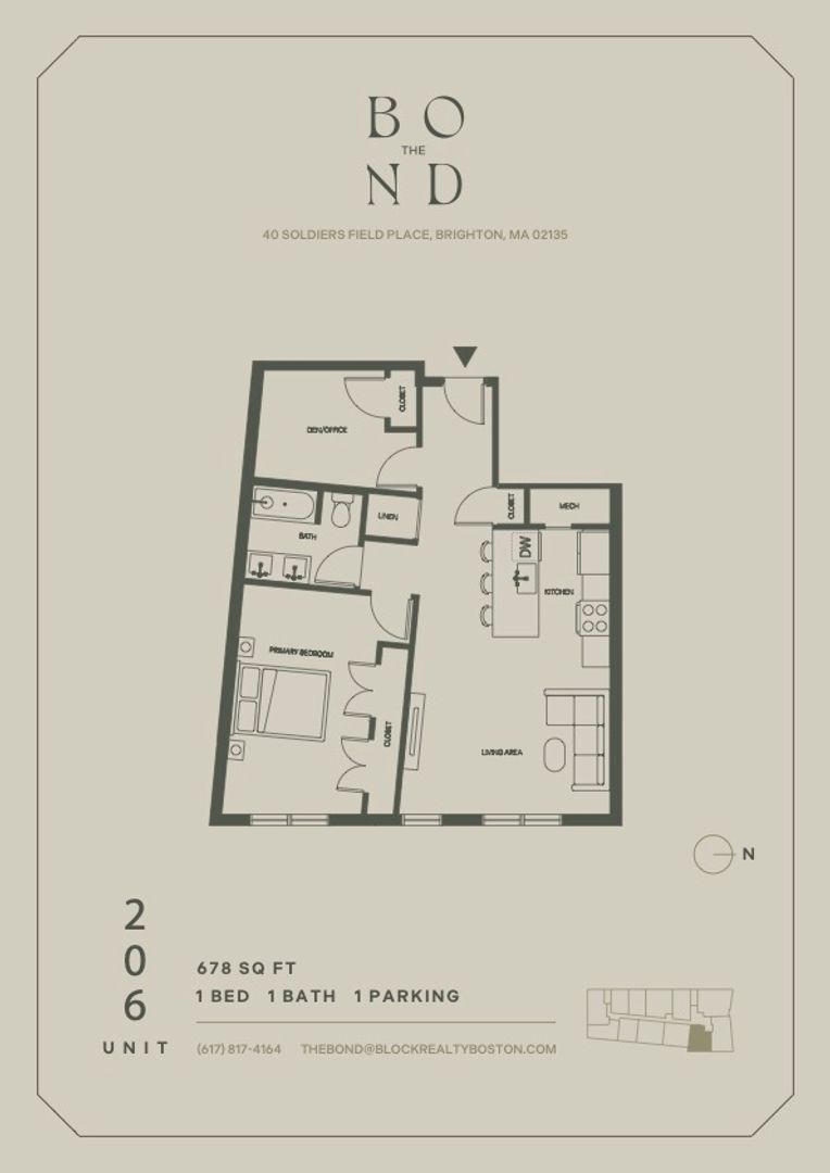 Brighton Apartment: 40 Soldiers Field Place