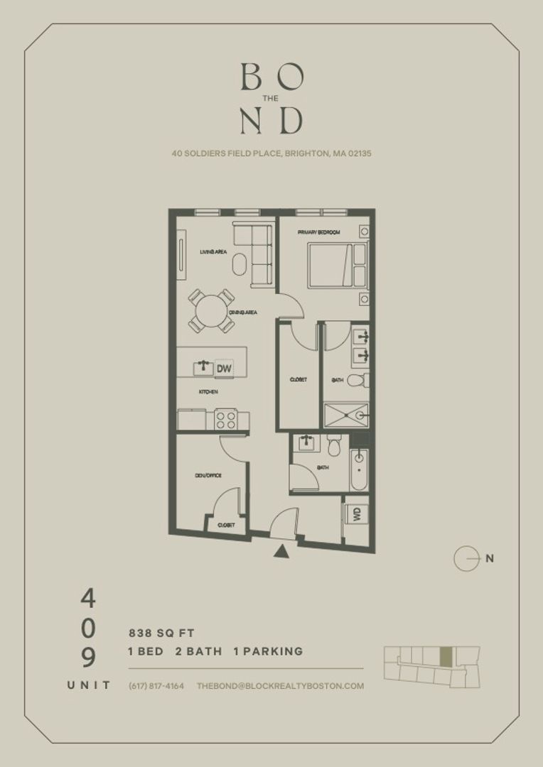 Brighton Apartment: 40 Soldiers Field Place