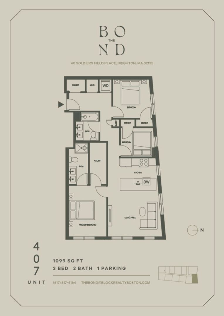 Brighton Apartment: 40 Soldiers Field Place