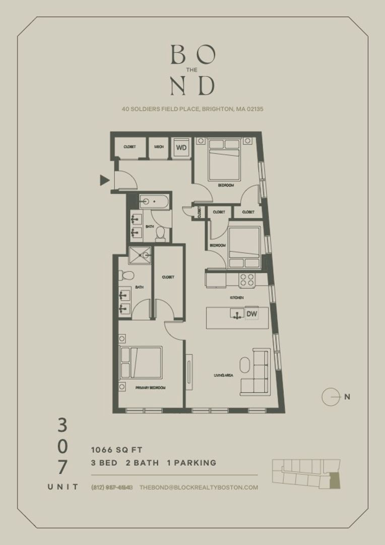 Brighton Apartment: 40 Soldiers Field Place
