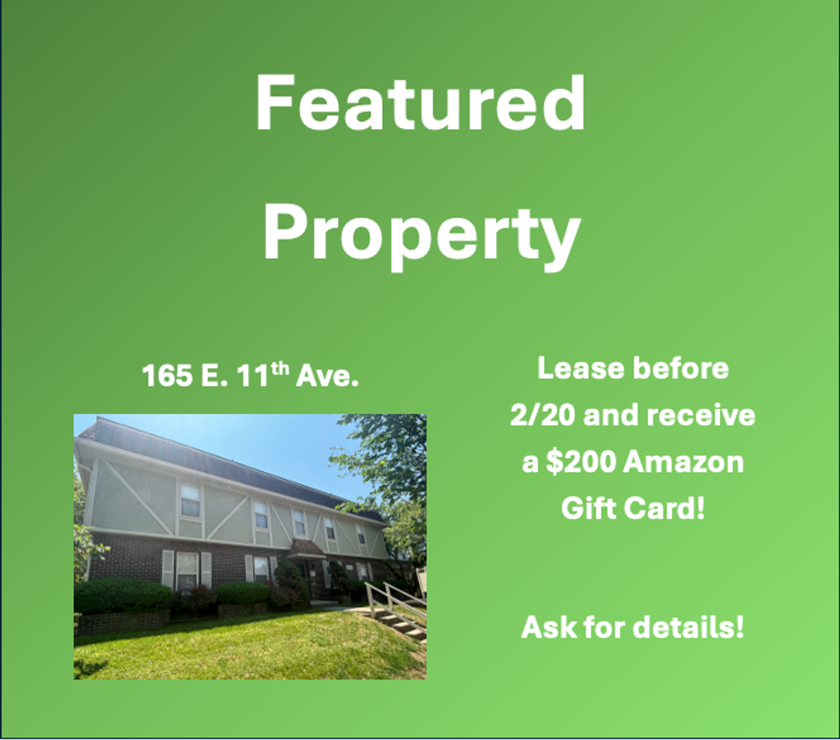 Columbus Apartment: 165 E. 11th Ave