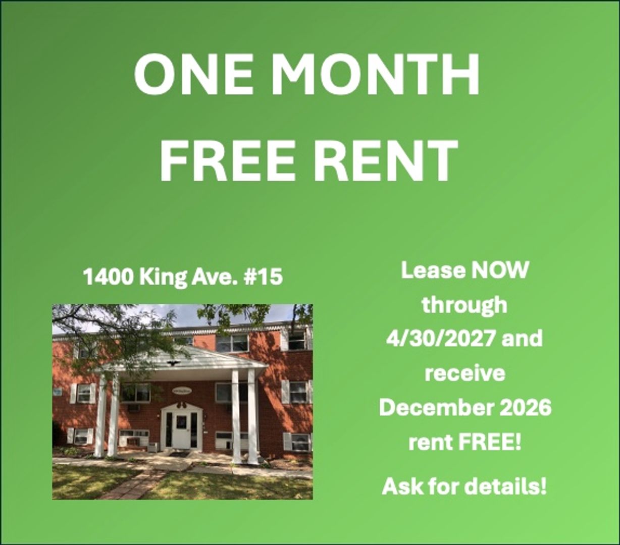 Columbus Apartment: 1400 King Ave.