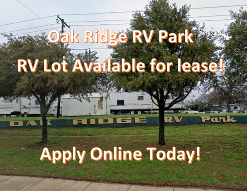 Vacant lot available at Oak Ridge RV Park- Water & Electric hookups!