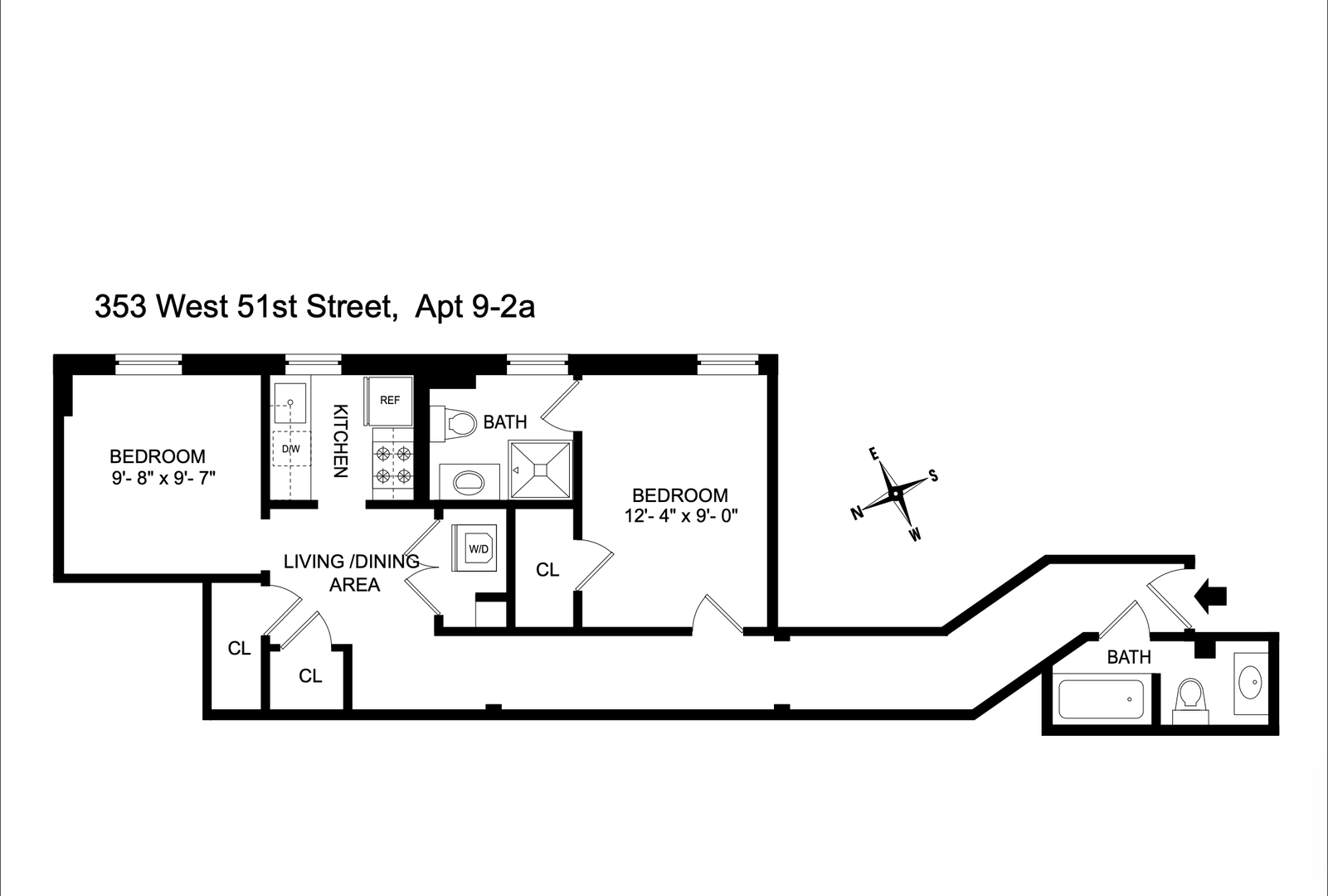 New York Apartment: 353 W 51st St