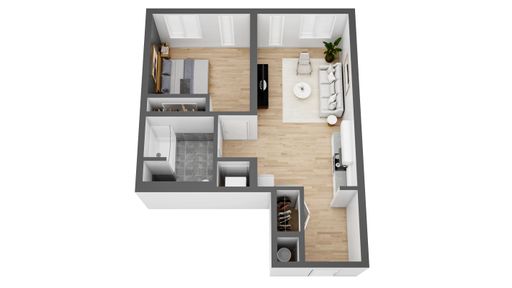 The Leland - 1-Bedroom Apartment with Galley Kitchen (Floor 5) – photo 1