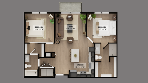 New Pristine 2-Bedroom Apartment! - 2B Layout – photo 1