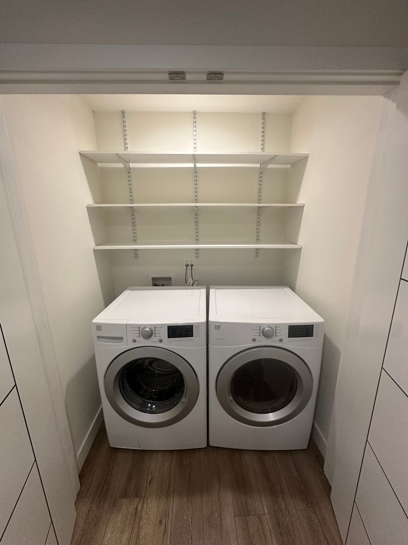 Laundry room at Spacious & Modern Tri-Level Townhome | 3 Bed, 2.5 Bath with Private Balcony