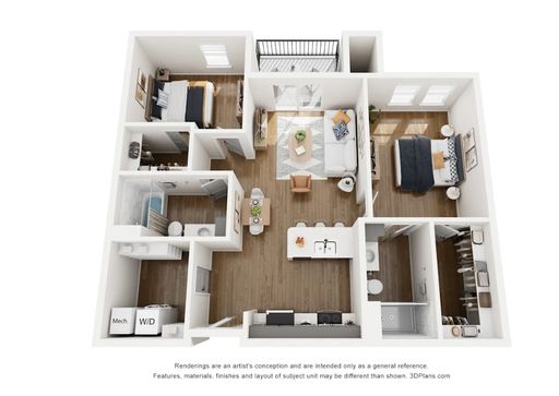 2B/2B - 981 sqft - 2nd Floor – photo 1