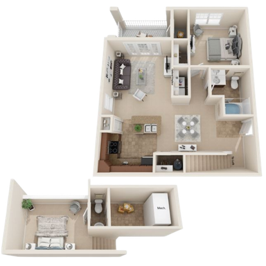The Belmont - 1 Bedroom with Loft – photo 1
