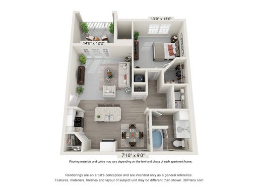 The Bridgewater - 1 Bed 1 Bath