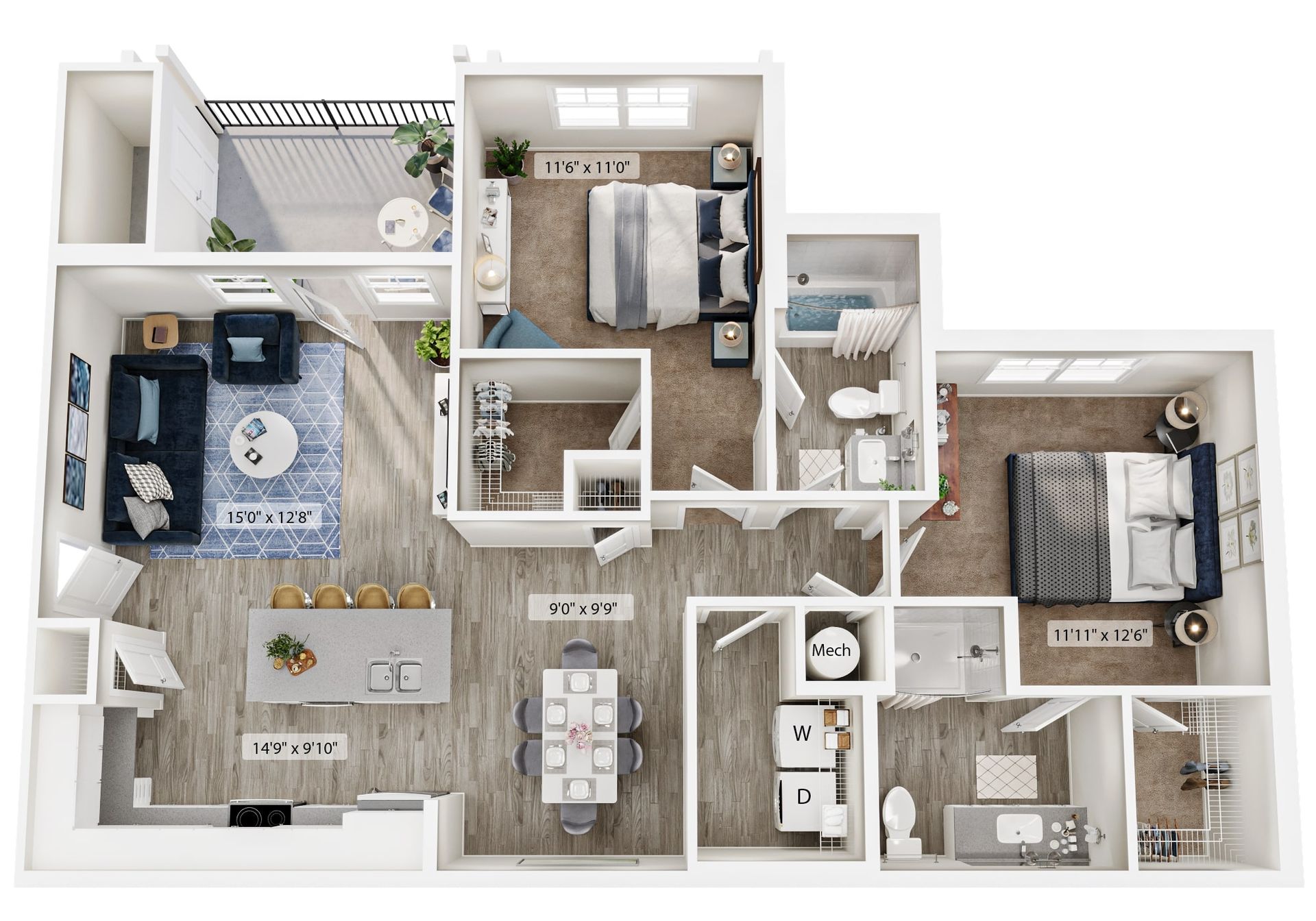 The Showalter - 2 Bed 2 Bath – photo 1