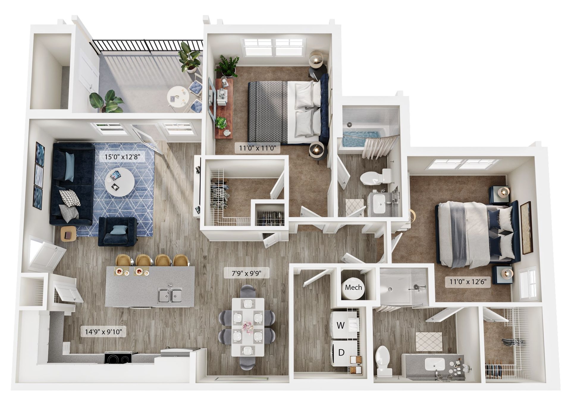 2 Bed 2 Bath – photo 1
