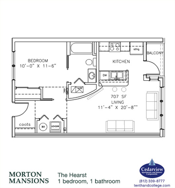 Morton Mansions - Hearst - 1 Bed, 1 Bath with Balcony – photo 1