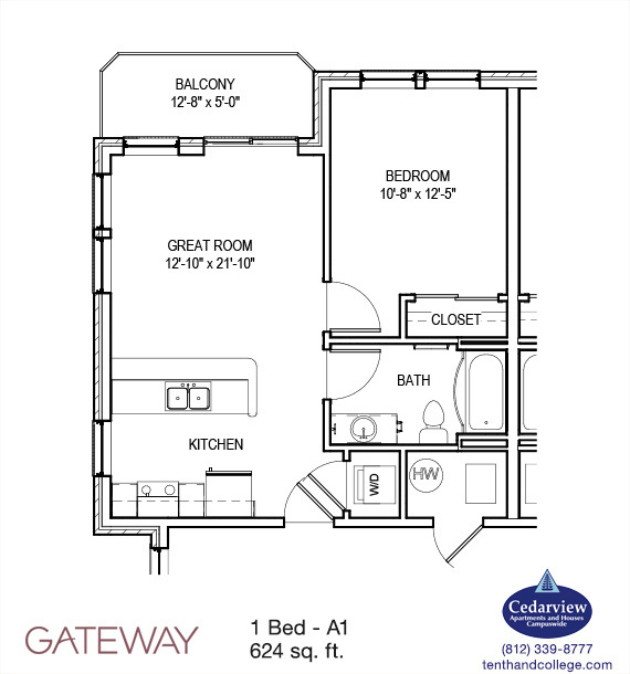 Bloomington Apartment: 1280 N. College Ave