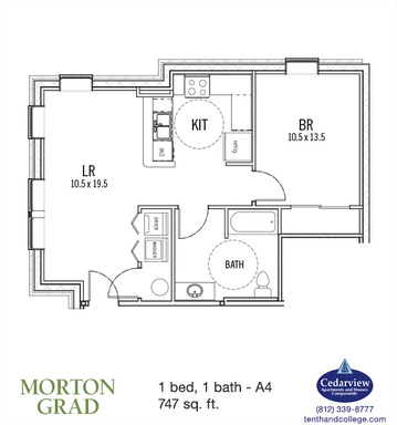 Morton Grad - A4 - 1 Bed, 1 Bath – photo 1