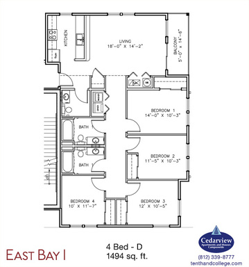 EastBay I - D (4 Bed, 2.5 Bath with Patio of Balcony) – photo 1
