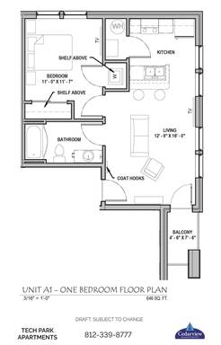 Tech Park Apts - A1 - 1 Bed, 1 Bath – photo 1