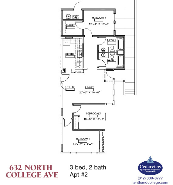 Bloomington Apartment: 632 N College Ave.