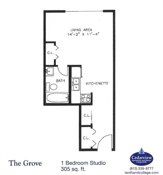504 E. Cottage Grove, Apt #02, Bloomington, IN 47408