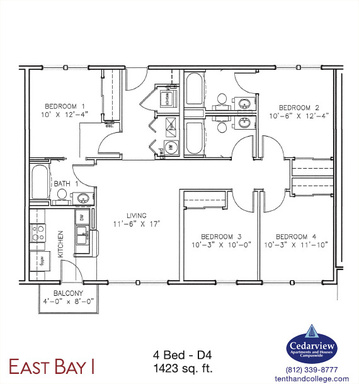 EastBay I - D4 (4 Bed, 3 Bath with Balcony) – photo 1