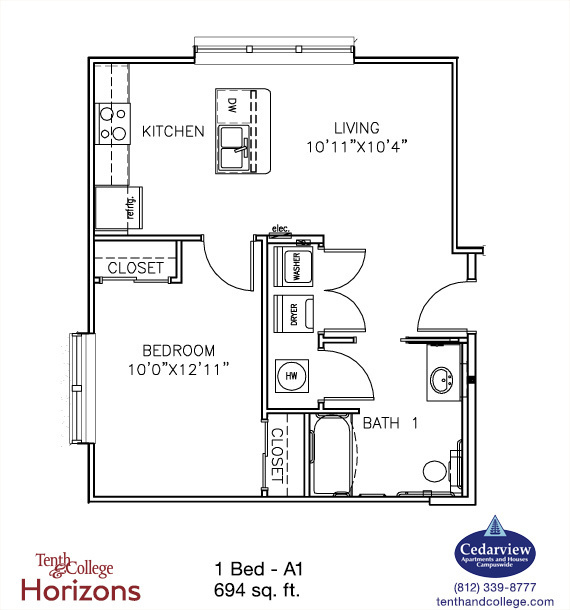 630 N. Morton Street , Apt. #101, Bloomington, IN 47404