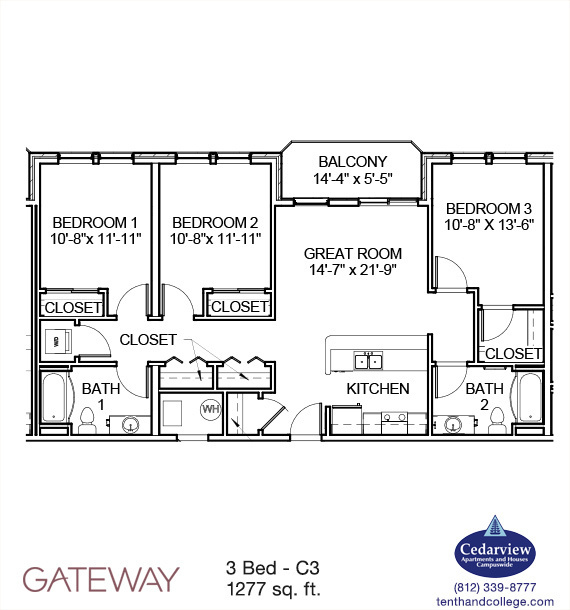 Bloomington Apartment: 1280 N. College Ave